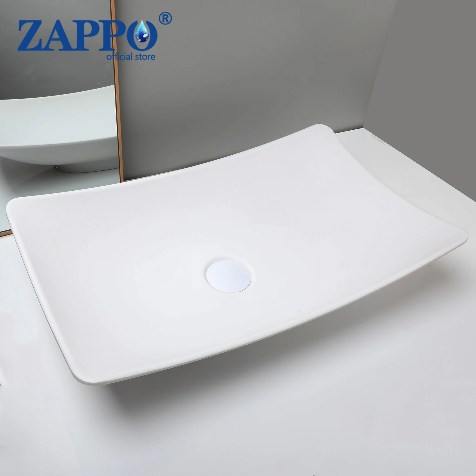 ZAPPO Каменная смола Раковина для ванной комнаты со сливным соединением Прямоугольная раковина для сосудов над столешницей Современная раковина для ванной комнаты (белая)
ZAPPO Каменная смола Раковина для ванной комнаты со сливным соединением Прямоугольная раковина для сосудов над столешницей Современная раковина для ванной комнаты (белая)