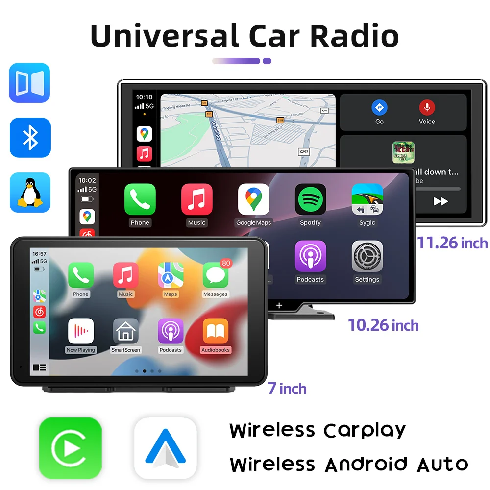 7/10/11.26 Inch Smart Screen Car Intelligent Systems Universal Car Raido Screen Multimedia Player Wireless Android Auto Carplay
7/10/11.26 Inch Smart Screen Car Intelligent Systems Universal Car Raido Screen Multimedia Player Wireless Android Auto Carplay