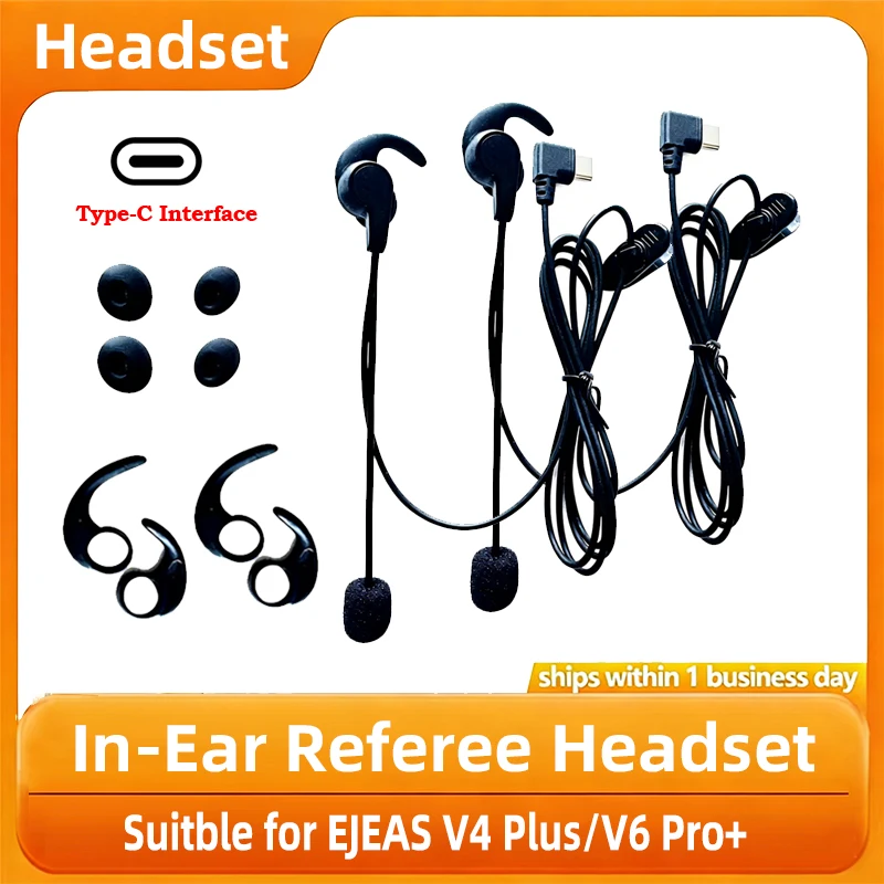 Type-C Interface HIFI Soccer In-ear Referees Headphone for EJEAS V6 PRO+/V4 Plus Motorcycle Helmet Bluetooth Intercom Headset
Type-C Interface HIFI Soccer In-ear Referees Headphone for EJEAS V6 PRO+/V4 Plus Motorcycle Helmet Bluetooth Intercom Headset