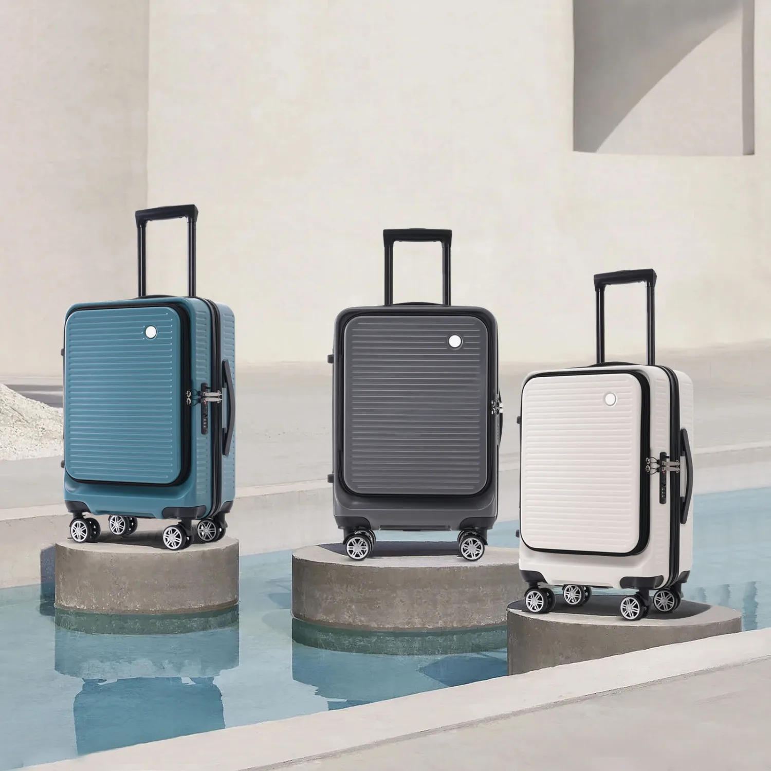 Carry-on Luggage 20 Inch Front Open Luggage Lightweight Suitcase with Front Pocket and USB Port, 1 Portable Carrying Case
Carry-on Luggage 20 Inch Front Open Luggage Lightweight Suitcase with Front Pocket and USB Port, 1 Portable Carrying Case
