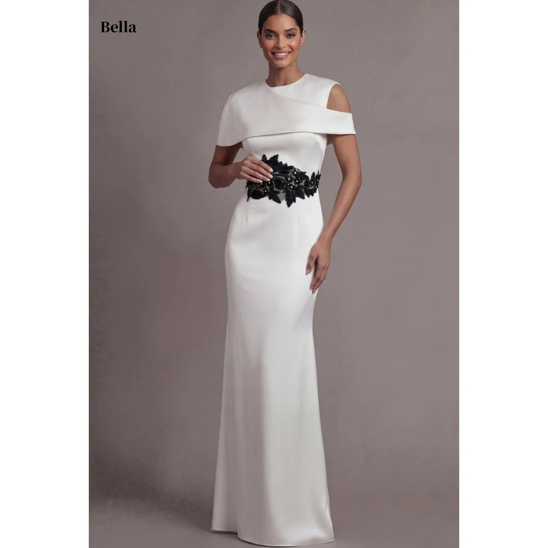 Bella Customized White Cold Shoulder Satin Prom Dress Elegant Black Embellished Mermaid Maxi Party Dresses Formal Evening Gown
Bella Customized White Cold Shoulder Satin Prom Dress Elegant Black Embellished Mermaid Maxi Party Dresses Formal Evening Gown