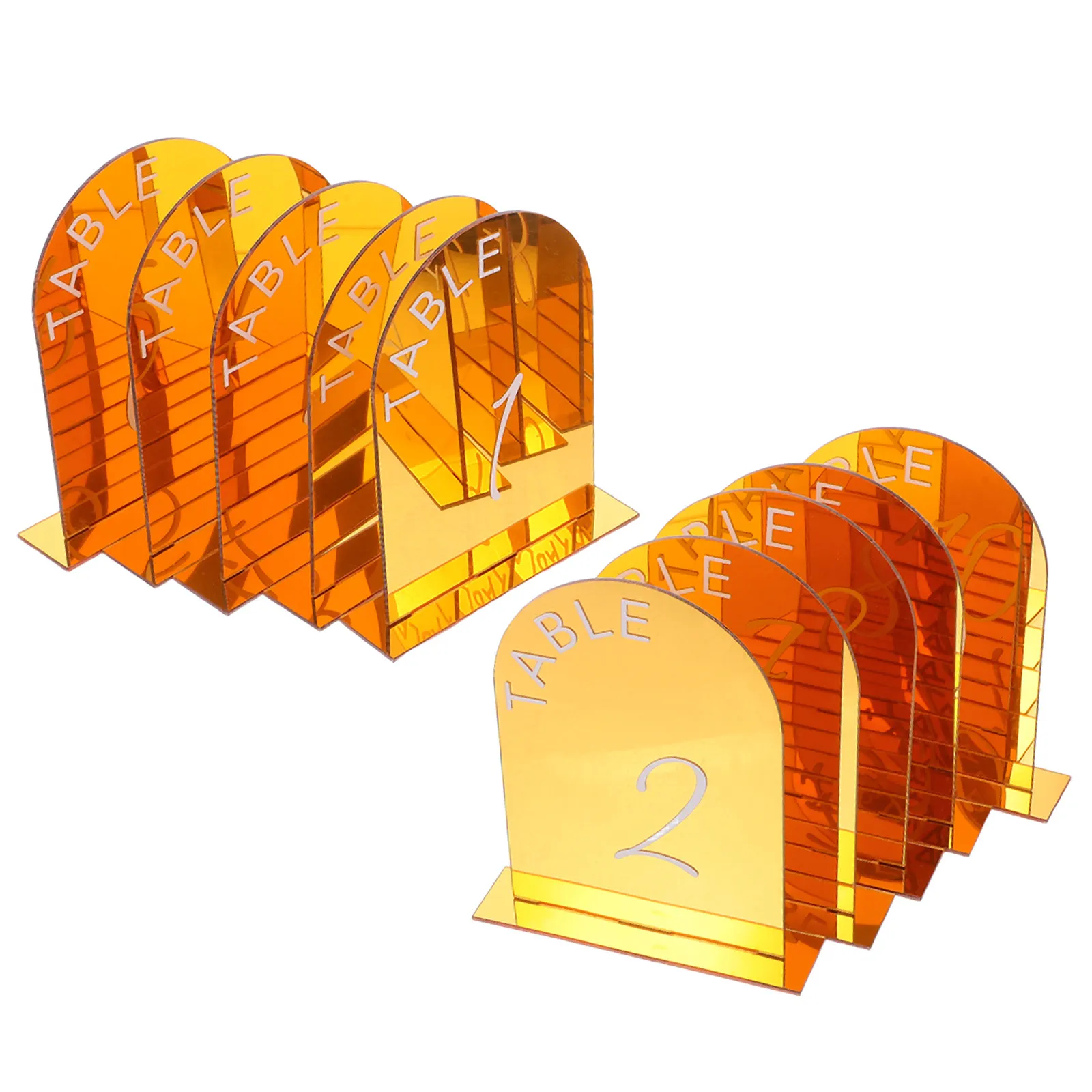 10Pcs Acrylic Arched Table Numbers 1-10 with Sturdy Metal Stand for Wedding Reception Banquet Formal Party Seating Arrangement
10Pcs Acrylic Arched Table Numbers 1-10 with Sturdy Metal Stand for Wedding Reception Banquet Formal Party Seating Arrangement