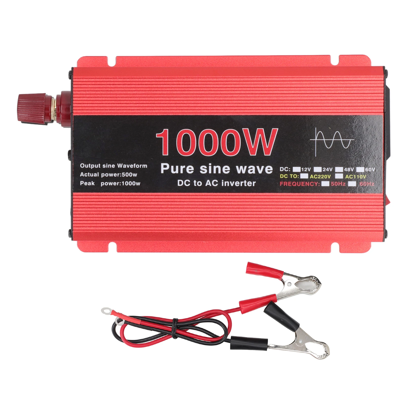 Power Inverter 1000W Pure Sine Wave DC 12V to AC 220V Overload Protection for Solar Wind Car Power
Power Inverter 1000W Pure Sine Wave DC 12V to AC 220V Overload Protection for Solar Wind Car Power