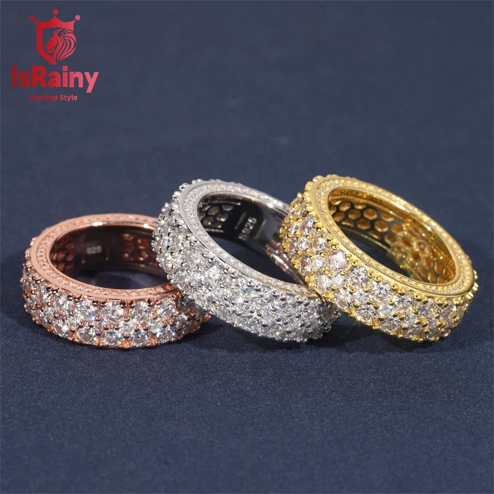 IsRainy Hip Hop Rock 100% 925 Sterling Silver VVS1 D Color Real GRA Moissanite Diamonds Cocktail Ring Fine Jewelry Pass Test
IsRainy Hip Hop Rock 100% 925 Sterling Silver VVS1 D Color Real GRA Moissanite Diamonds Cocktail Ring Fine Jewelry Pass Test