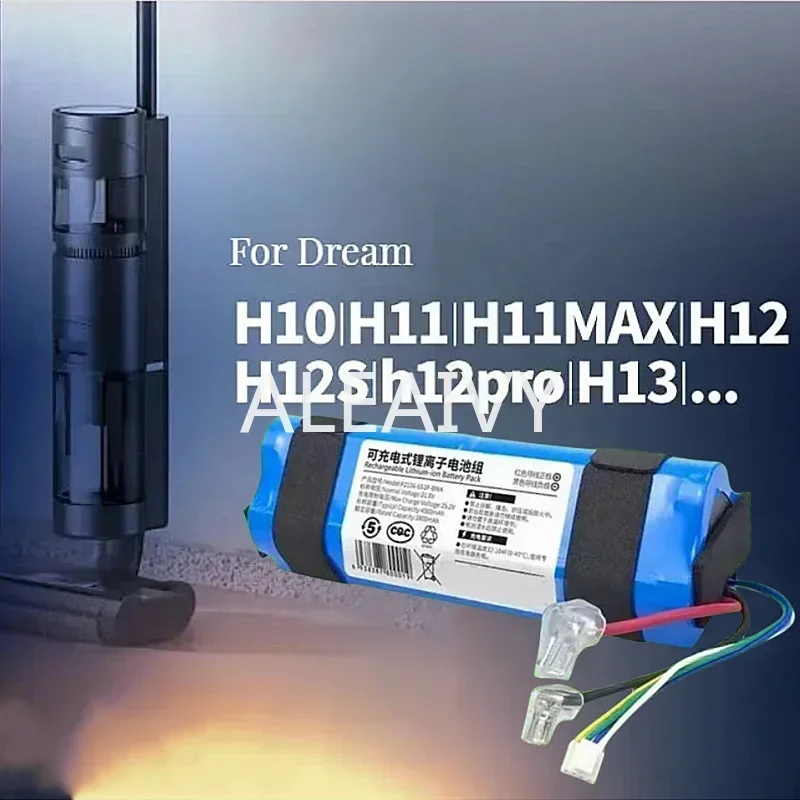 New Li-ion Battery for Dreame H11 MAX H12 VWV8 VWV9 Handheld Wireless Wet Dry Smart Vacuum Cleaner Accessories 4000mAh Battery
New Li-ion Battery for Dreame H11 MAX H12 VWV8 VWV9 Handheld Wireless Wet Dry Smart Vacuum Cleaner Accessories 4000mAh Battery