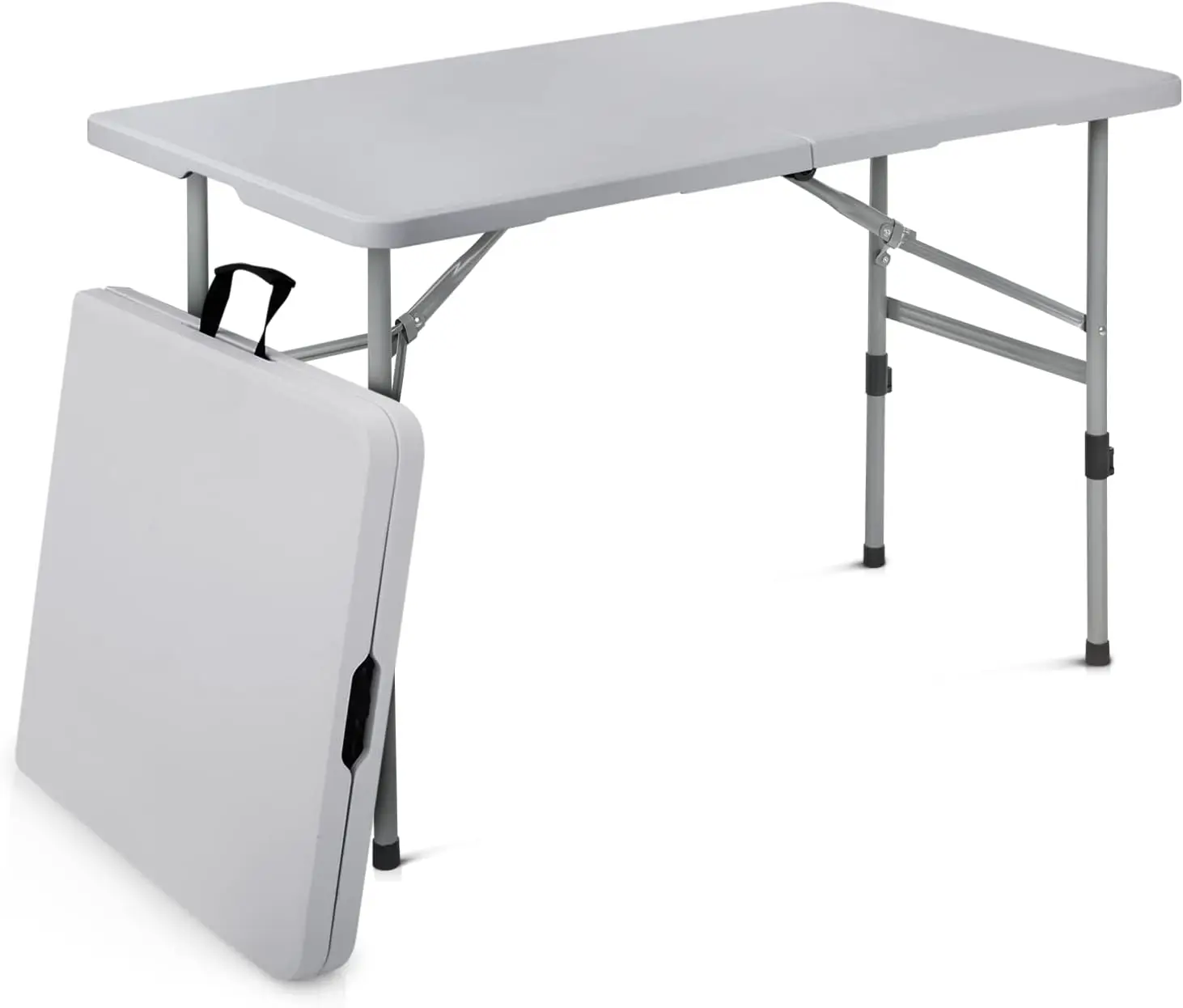 Plastic Folding Table 4ft Indoor Outdoor Heavy Duty Foldable Table with Handle for Parties Backyard Events Gray
Plastic Folding Table 4ft Indoor Outdoor Heavy Duty Foldable Table with Handle for Parties Backyard Events Gray