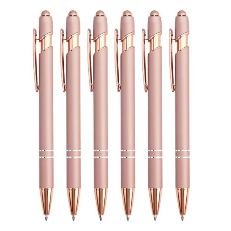 6 Pack Ballpoint Pen 2-in-1 Stylus Retractable Ballpoint Pen with Stylus tip, Metal Stylus Pen for Touch Screens, 1.0 mm Black
6 Pack Ballpoint Pen 2-in-1 Stylus Retractable Ballpoint Pen with Stylus tip, Metal Stylus Pen for Touch Screens, 1.0 mm Black