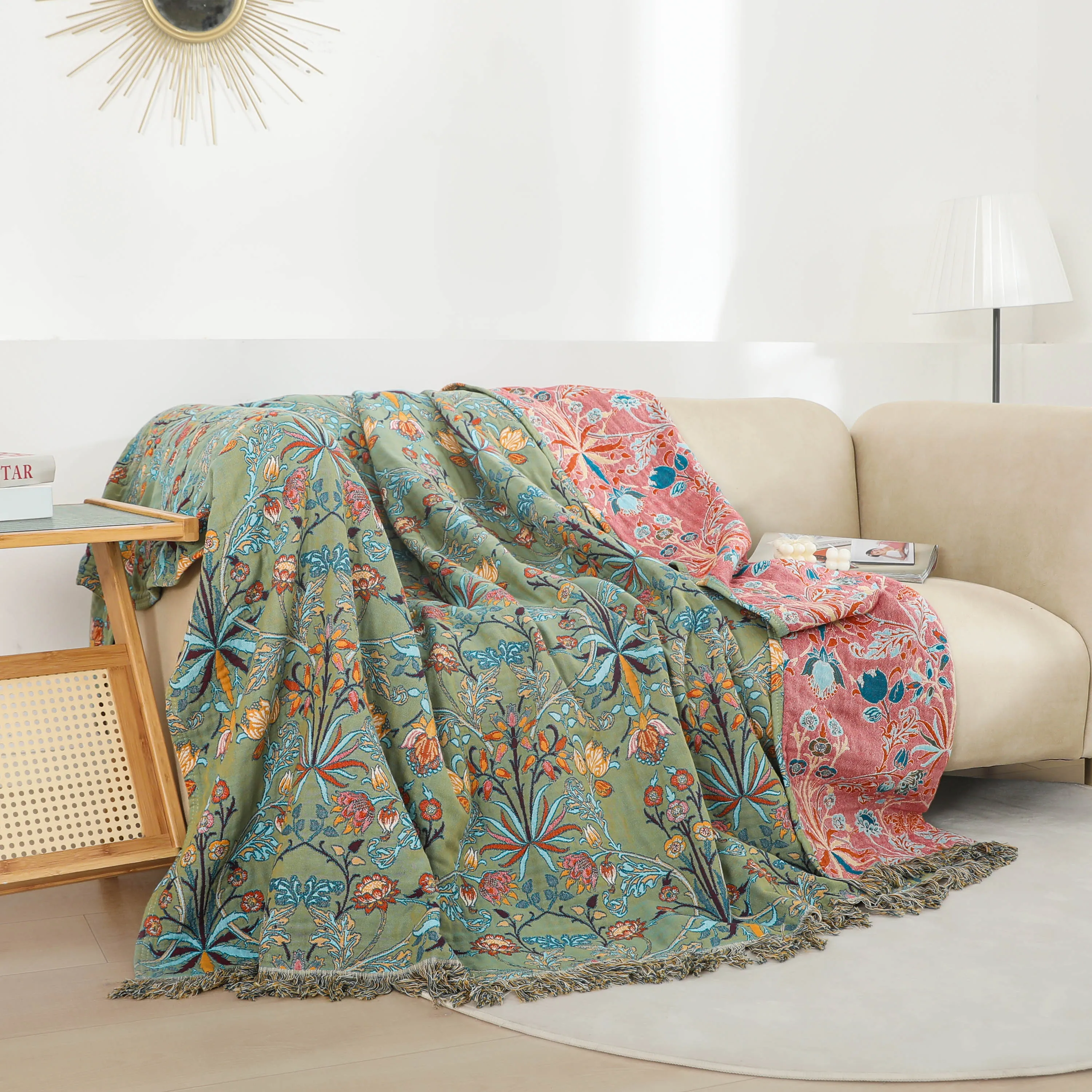 Pure Cotton Summer Gauze Blanket Sofa Cover Double Size Towel Blanket Casual Blanket Nap Blanket Gauze Material Plant Floral ...
Pure Cotton Summer Gauze Blanket Sofa Cover Double Size Towel Blanket Casual Blanket Nap Blanket Gauze Material Plant Floral ...