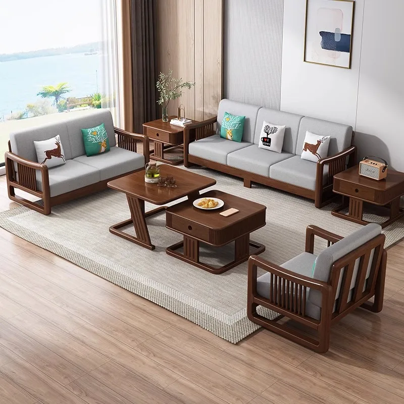 Solid wood sofa art combination small apartment concubine corner sofa three-seater living room furniture
Solid wood sofa art combination small apartment concubine corner sofa three-seater living room furniture