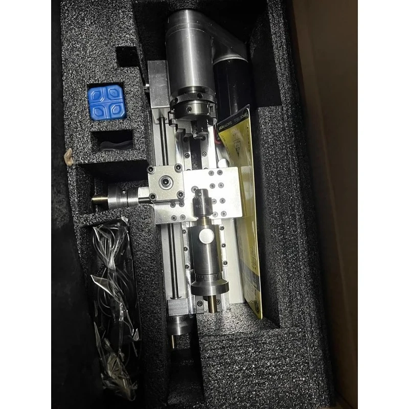 Portable Desktop Micro-Lathe 220V 80W 100-2500r/min DIY Mini Lathe Multifunctional Household Woodworking Homemade Small Lathe
Portable Desktop Micro-Lathe 220V 80W 100-2500r/min DIY Mini Lathe Multifunctional Household Woodworking Homemade Small Lathe