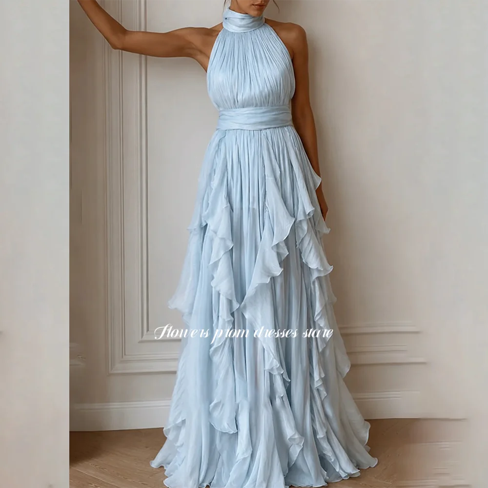 Flowers Halter Party Dress with Ruffles A Line Evening Dress with Layers Formal Party Dress فساتين مناسبة رسمية Customized
Flowers Halter Party Dress with Ruffles A Line Evening Dress with Layers Formal Party Dress فساتين مناسبة رسمية Customized