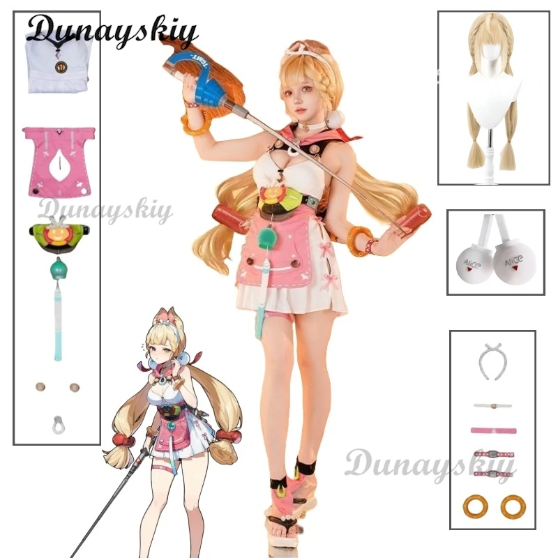 Alice Costume Wig Cosplay Zenless Zone Zero Summer Swimsuit Sexy Cat Ear Tail Set Spook Shack Roleplay Game Halloween
Alice Costume Wig Cosplay Zenless Zone Zero Summer Swimsuit Sexy Cat Ear Tail Set Spook Shack Roleplay Game Halloween