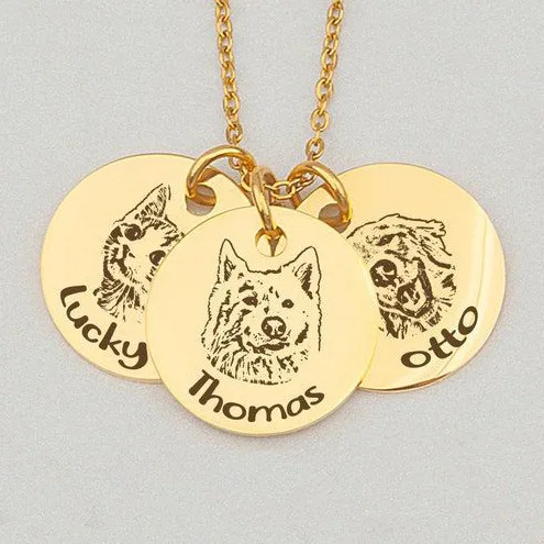 Personalized Customized Pet Photo Disc Necklace For Women Tiny Cat Name Pendant Necklaces Custom Animal Stainless Steel Jewelry
Personalized Customized Pet Photo Disc Necklace For Women Tiny Cat Name Pendant Necklaces Custom Animal Stainless Steel Jewelry