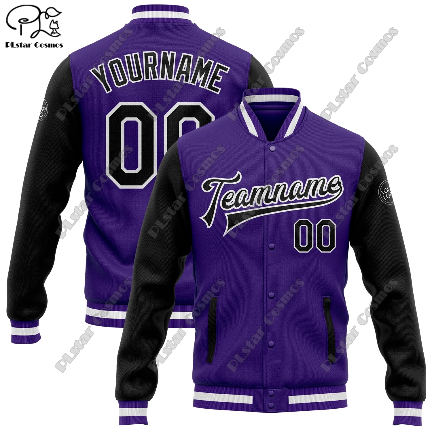 3D Printing Custom Name Classic Purple Blue Red Gray Black Sleeve Two Color Full Snap Button Jackets Unisex Winter New Arrivals
3D Printing Custom Name Classic Purple Blue Red Gray Black Sleeve Two Color Full Snap Button Jackets Unisex Winter New Arrivals