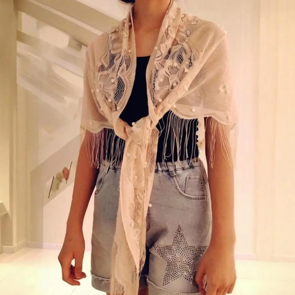 High Quality with Tassel Tassel Patchwork V-Neck Cardigan Casual Solid Color Tulle Shawl Triangle Wedding Bridal Shawl
High Quality with Tassel Tassel Patchwork V-Neck Cardigan Casual Solid Color Tulle Shawl Triangle Wedding Bridal Shawl