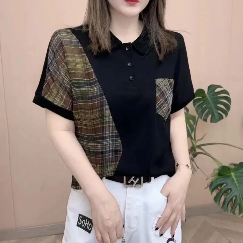 Women's Clothing Vintage Plaid Shirt Contrasting Colors Fashion Pockets Summer Commute Single-breasted Lapel Patchwork Blouse
Women's Clothing Vintage Plaid Shirt Contrasting Colors Fashion Pockets Summer Commute Single-breasted Lapel Patchwork Blouse