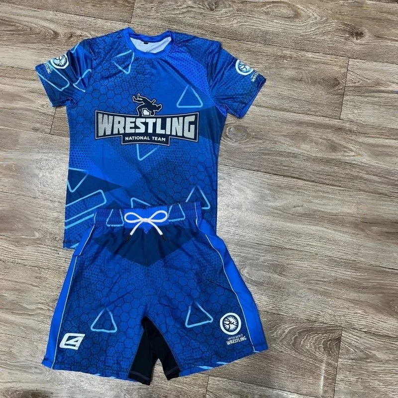 2026 New Anti-Abrasion Quick-Drying Wrestling Suit, Unisex Professional Training Set, Blue Short-Sleeve T-Shirt + Shorts
2026 New Anti-Abrasion Quick-Drying Wrestling Suit, Unisex Professional Training Set, Blue Short-Sleeve T-Shirt + Shorts