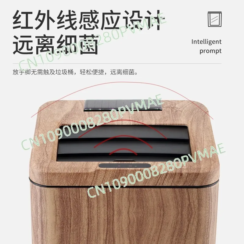 Wood Grain Solar-Powered Trash Can - Square Smart Induction Sorting Bin for Home Living Room Bedroom
Wood Grain Solar-Powered Trash Can - Square Smart Induction Sorting Bin for Home Living Room Bedroom