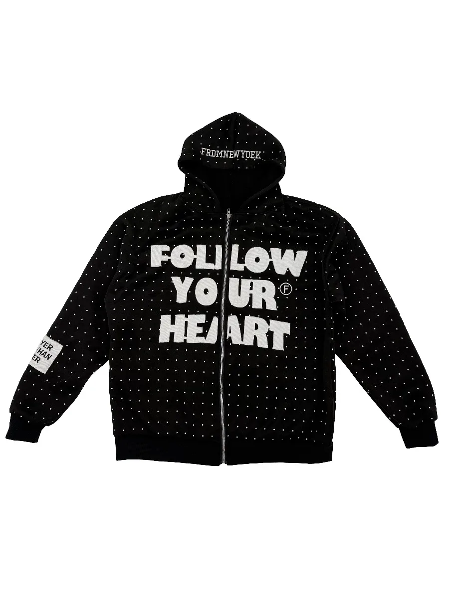 American Retro Street Y2K Trend Design Street Style Letter Embroidered Flash Drill Hooded Sweater For Men and Women ins Style
American Retro Street Y2K Trend Design Street Style Letter Embroidered Flash Drill Hooded Sweater For Men and Women ins Style