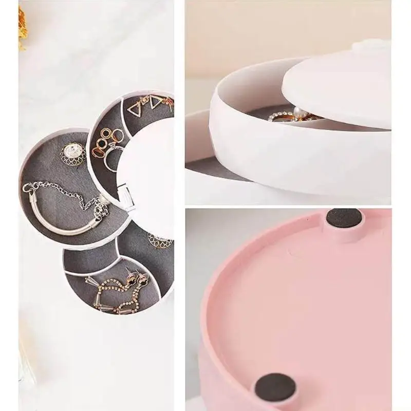 D46E Jewelry Storage Box Home Display Round Rotating Jewelry Rack Multilayer Necklace Box Circular Earring Holder
D46E Jewelry Storage Box Home Display Round Rotating Jewelry Rack Multilayer Necklace Box Circular Earring Holder
