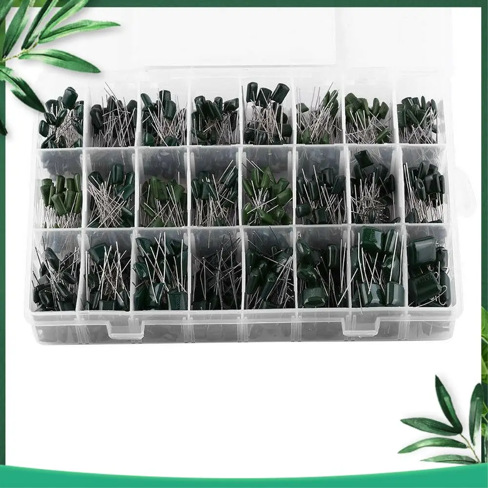 (NEW) 660Pcs 24 Values 100V 2A221-2A474 Polyester Film Capacitor Assortment Pack Kit
(NEW) 660Pcs 24 Values 100V 2A221-2A474 Polyester Film Capacitor Assortment Pack Kit