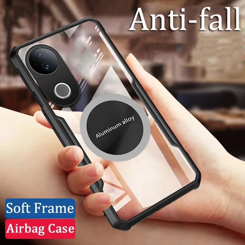 For VIVO V50 Pro 5G V 50 VIVO Case Car Magnetic Suction Airbag Bumper Clear Shell For VIVO V50 Pro 50 V 50 pro 5G Cover Fundas
For VIVO V50 Pro 5G V 50 VIVO Case Car Magnetic Suction Airbag Bumper Clear Shell For VIVO V50 Pro 50 V 50 pro 5G Cover Fundas