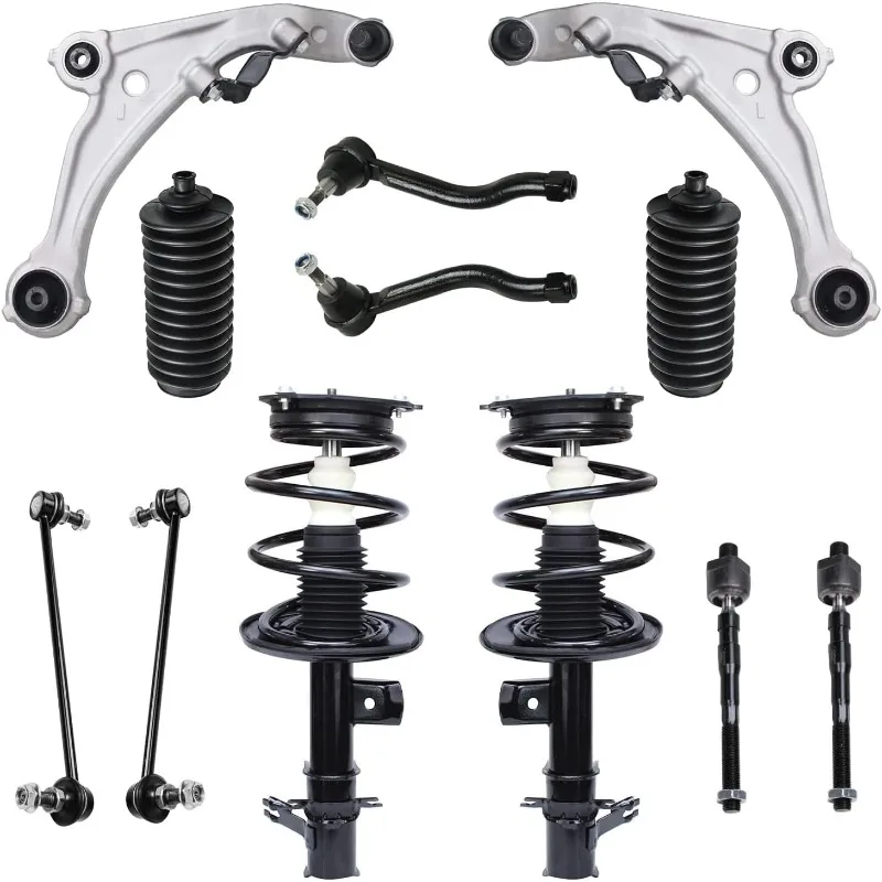Detroit Axle - Front 12pc Suspension, 2 Struts w/Coil Springs, 2 Lower Control Arms,2 Sway Bars, 4 Tie Rods, 2 Boots
Detroit Axle - Front 12pc Suspension, 2 Struts w/Coil Springs, 2 Lower Control Arms,2 Sway Bars, 4 Tie Rods, 2 Boots