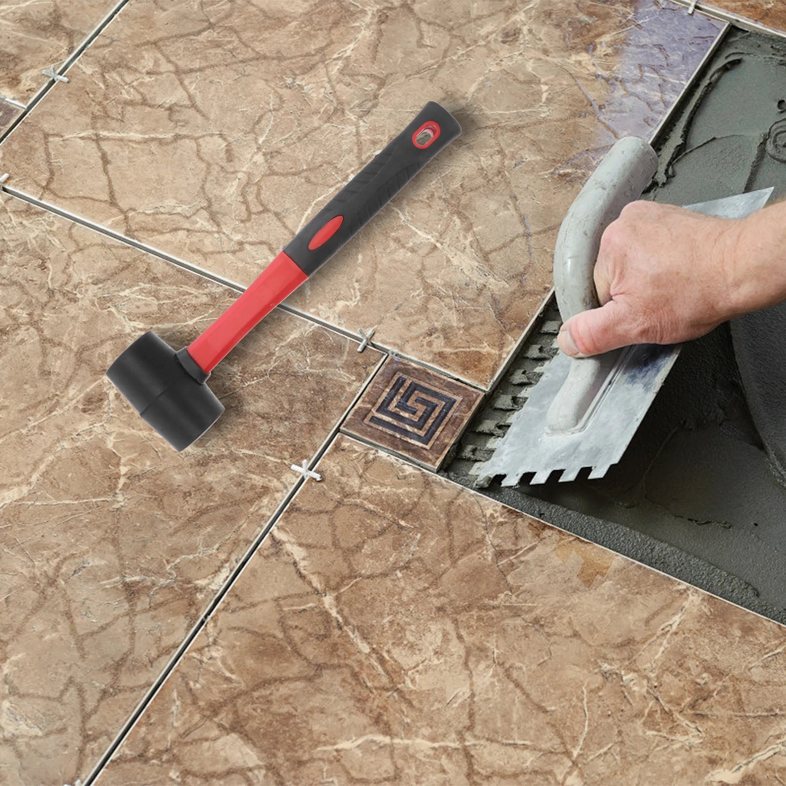 24Oz Rubber Hammer Fiberglass Handle For Flooring Installation Crafts Home Decor Repair Tool Plastic Mallet Hand Tool
24Oz Rubber Hammer Fiberglass Handle For Flooring Installation Crafts Home Decor Repair Tool Plastic Mallet Hand Tool