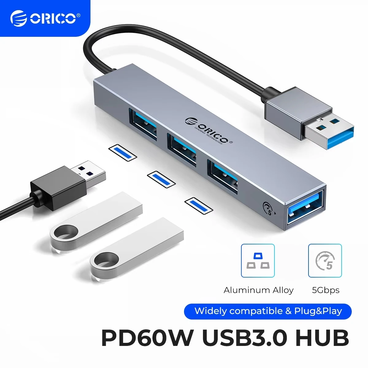 ORICO Aluminum Type C Hub 4 In 1 4 Port USB 3.0 2.0 Ultra Thin Portable Splitter Card Reader Adapter Station
ORICO Aluminum Type C Hub 4 In 1 4 Port USB 3.0 2.0 Ultra Thin Portable Splitter Card Reader Adapter Station
