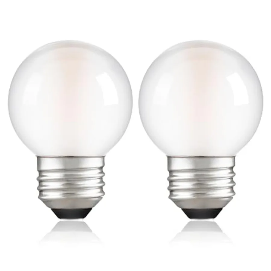 Dimmable E26 G16.5 LED Light Bulb 40W Equal 4W Frosted Globe Light Bulbs, Small Round Light Bulbs Type G Light Bulb for Chandel
Dimmable E26 G16.5 LED Light Bulb 40W Equal 4W Frosted Globe Light Bulbs, Small Round Light Bulbs Type G Light Bulb for Chandel