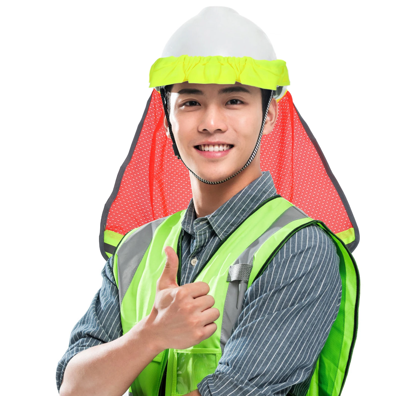 Летний шлем, солнцезащитный козырек, каска, шея, солнцезащитный козырек, светоотражающая полоса, кепка, эластичная лента для строителей 
Летний шлем, солнцезащитный козырек, каска, шея, солнцезащитный козырек, светоотражающая полоса, кепка, эластичная лента для строителей