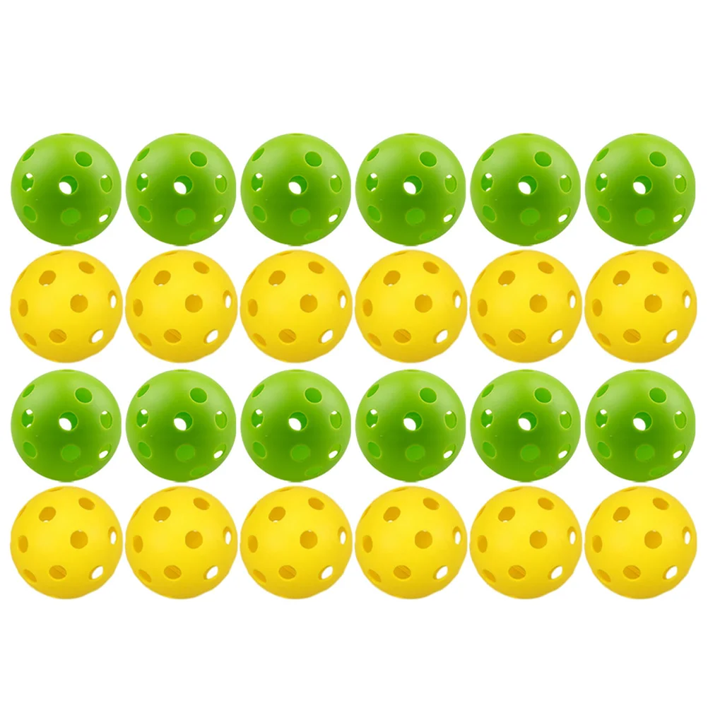 24 Pcs Golf Ball Limited Space Balls Golfing Practice Colored Hollow Toy with Holes Pe Plastic Golfs Indoor Abrasion-resistant
24 Pcs Golf Ball Limited Space Balls Golfing Practice Colored Hollow Toy with Holes Pe Plastic Golfs Indoor Abrasion-resistant