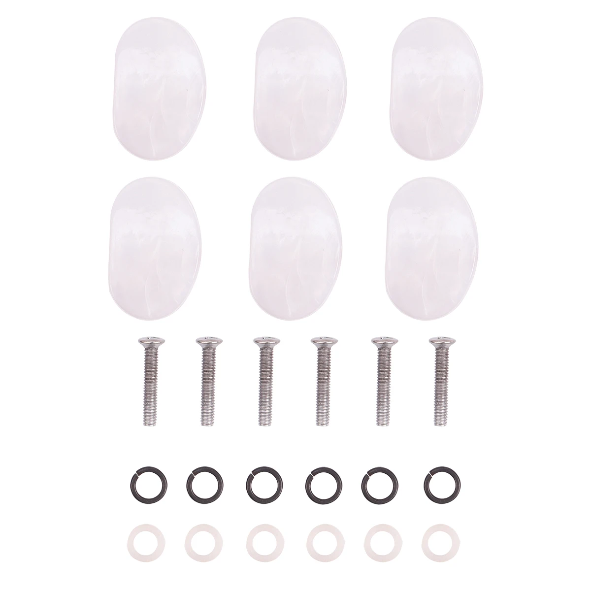 6 pcs Guitar Tuning Peg Buttons Strong Plastic 12 Ferrules 6 Screws Easy Install Classical Acoustic Guitar Machine Head Knobs
6 pcs Guitar Tuning Peg Buttons Strong Plastic 12 Ferrules 6 Screws Easy Install Classical Acoustic Guitar Machine Head Knobs