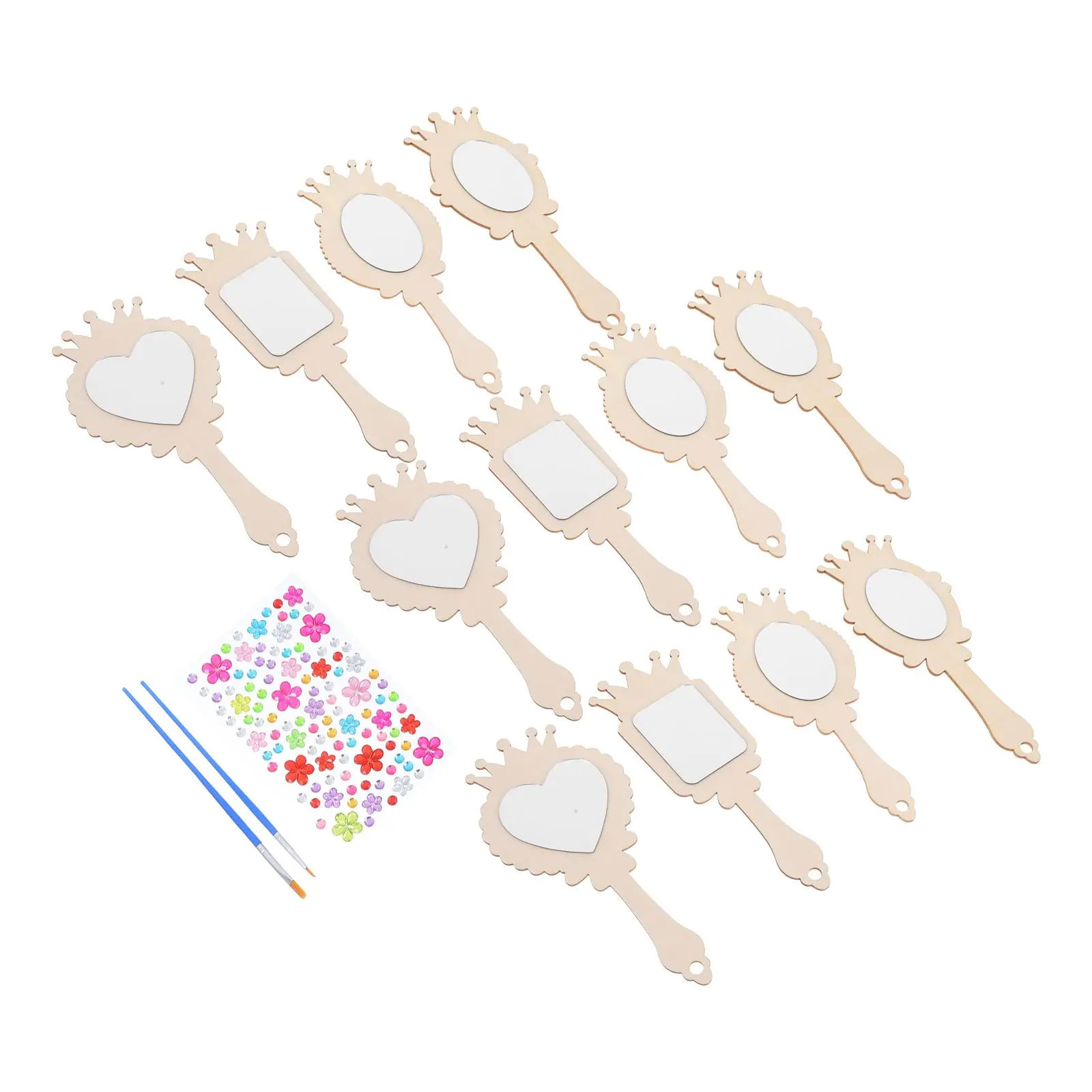12 Pieces Decorative Princess Mirror DIY Wooden Unfinished Wooden Mirrors Handheld Girls Painting Craft Unfinished
12 Pieces Decorative Princess Mirror DIY Wooden Unfinished Wooden Mirrors Handheld Girls Painting Craft Unfinished