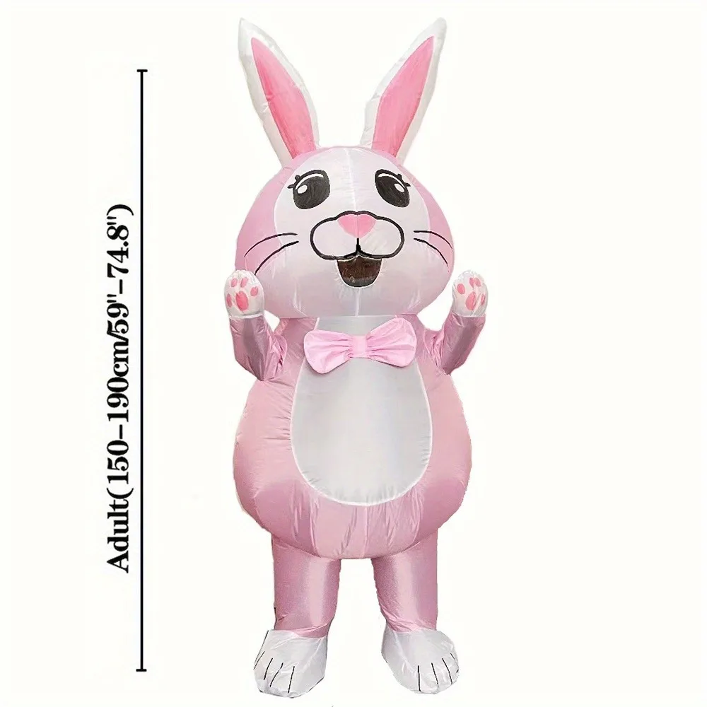 Pink Rabbit Inflatable Costume for Adults with Bow Tie Soft Ears And Paw Print Ideal for Parties And Events
Pink Rabbit Inflatable Costume for Adults with Bow Tie Soft Ears And Paw Print Ideal for Parties And Events