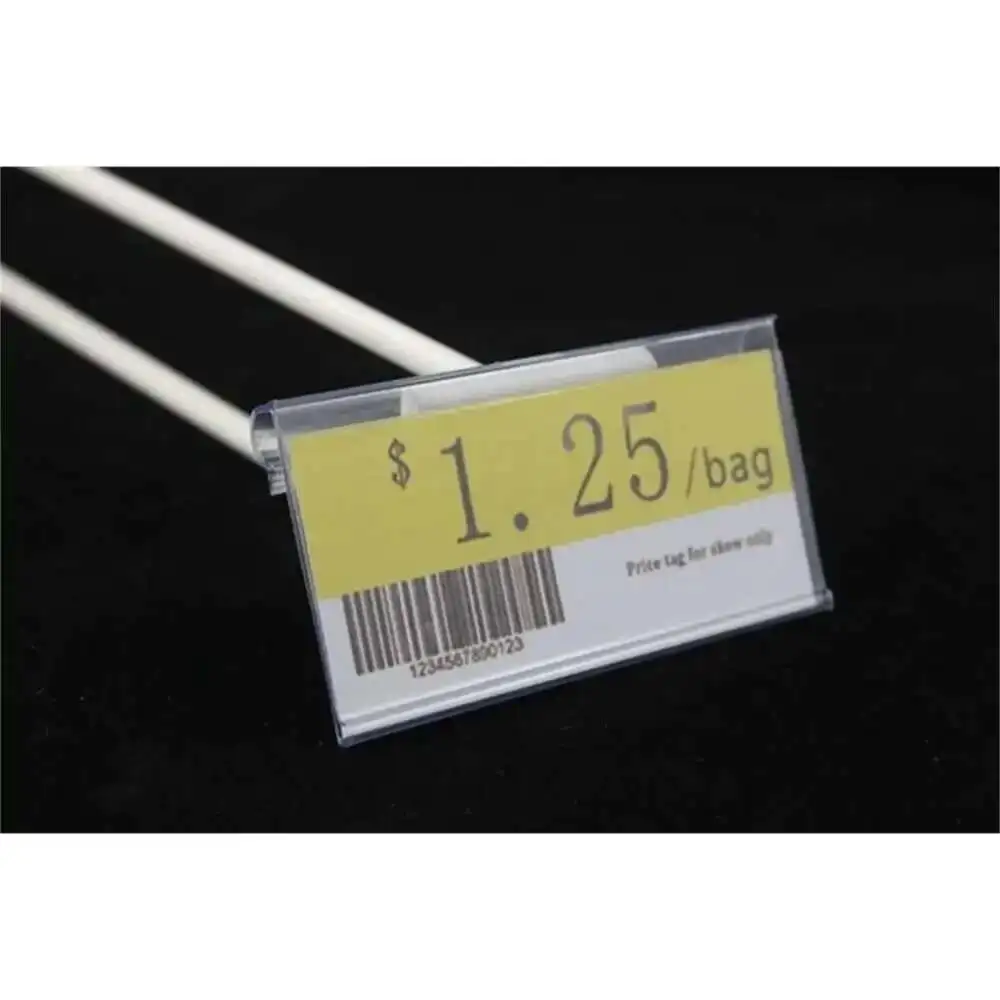 80x45mm Plastic Price Tag Display Shelf Mounted Basket Hanging Price Scan Frame Data Strip Label Holder Sign Clip Data Strip
80x45mm Plastic Price Tag Display Shelf Mounted Basket Hanging Price Scan Frame Data Strip Label Holder Sign Clip Data Strip