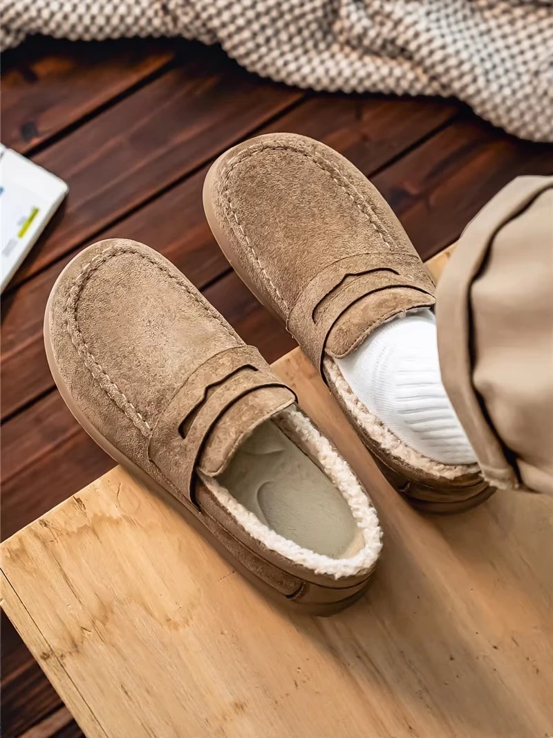 Men's Slip-On Winter Shoes Fleece Lined Thickened Warm Cotton Driving Anti-Slip Loafers Casual Outdoor Leisure Low Heel round...
Men's Slip-On Winter Shoes Fleece Lined Thickened Warm Cotton Driving Anti-Slip Loafers Casual Outdoor Leisure Low Heel round...