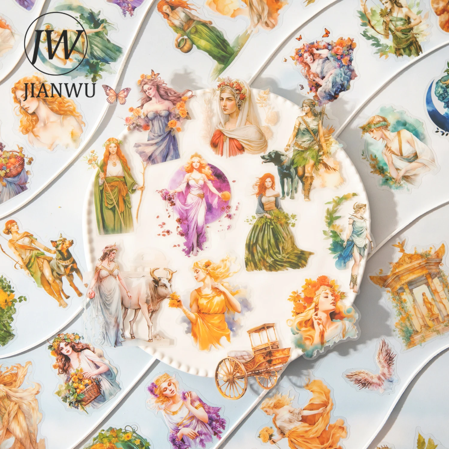 JIANWU The European Goddesses Series Vintage Flower Character Landscape Material Collage PET Sticker Creative Journal Stationery
JIANWU The European Goddesses Series Vintage Flower Character Landscape Material Collage PET Sticker Creative Journal Stationery