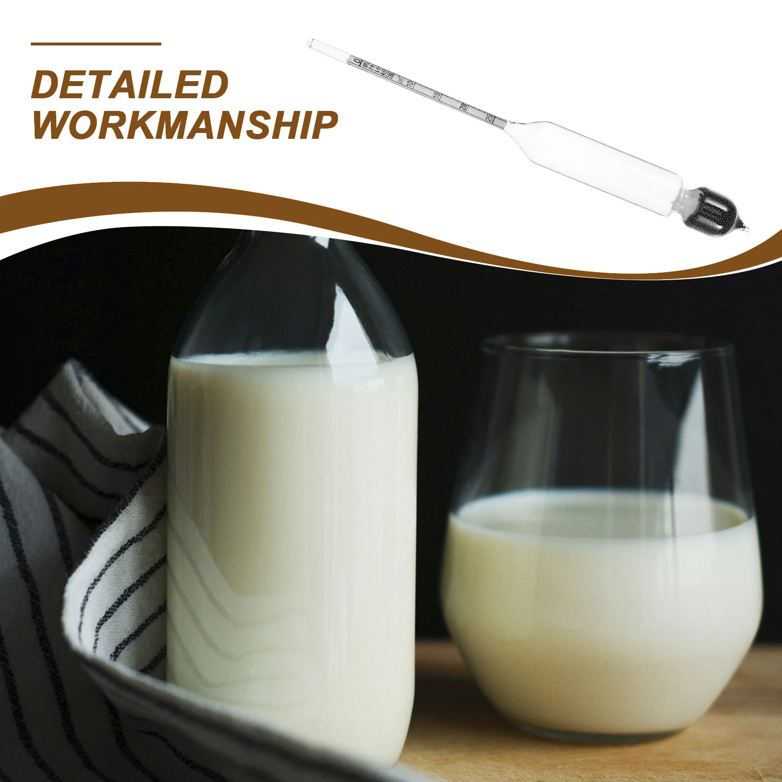 Lactometer Glass Hydrometer Accurate Milk Density Meter Kitchen Supply Portable Convenient Measurement Tool
Lactometer Glass Hydrometer Accurate Milk Density Meter Kitchen Supply Portable Convenient Measurement Tool