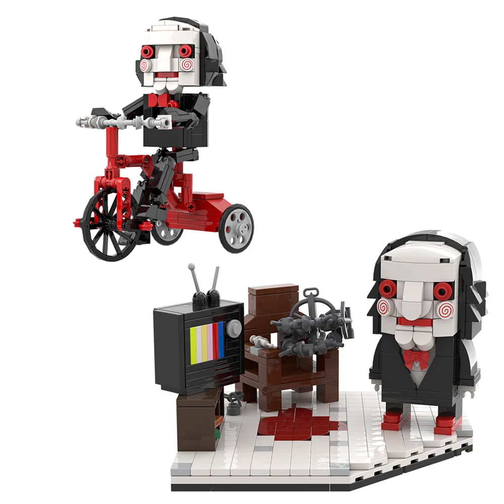 MOC Movie Chainsaw Scary Puppet Billy Building Blocks Horror Chainsaw Billy Action Figure Bricks Assemble Toys Adult DIY Gifts
MOC Movie Chainsaw Scary Puppet Billy Building Blocks Horror Chainsaw Billy Action Figure Bricks Assemble Toys Adult DIY Gifts