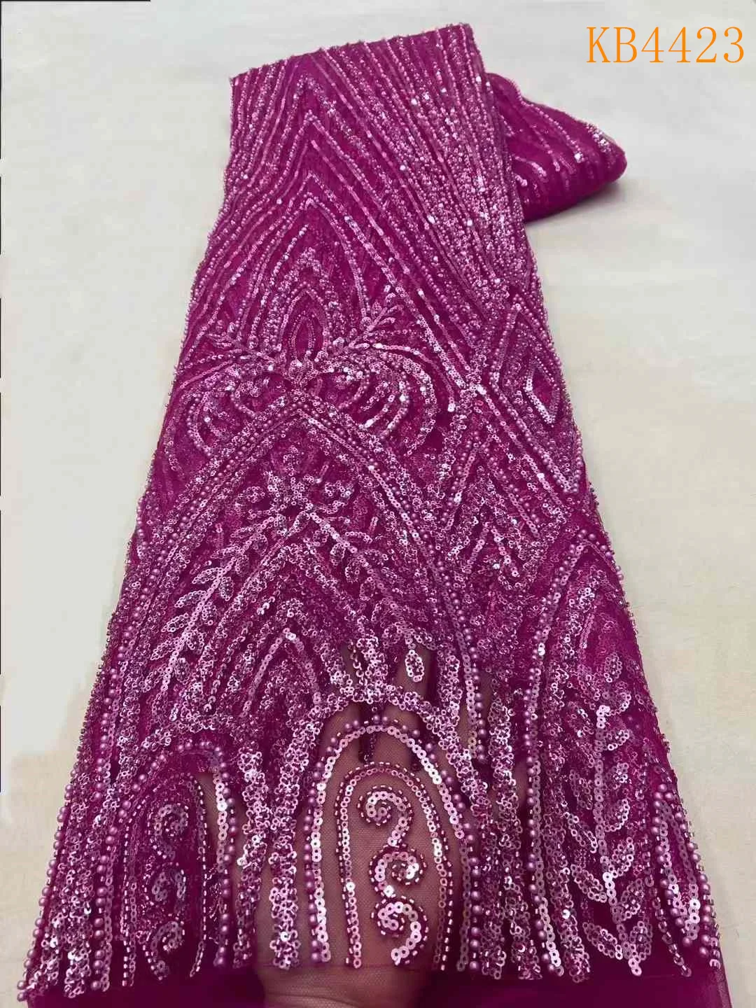 5 Yards Brown Beaded French Mesh Lace High Quality African Lace Fabrics With Gold Sequins Beaded Lace Fabric For Sewing KB4423
5 Yards Brown Beaded French Mesh Lace High Quality African Lace Fabrics With Gold Sequins Beaded Lace Fabric For Sewing KB4423