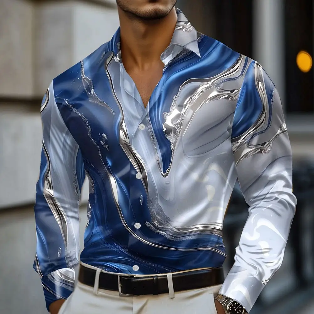3D Colorful Stripe Print Men's Casual Shirt Loose Lapel Button Long Sleeve Shirts Outdoor Street Business Social Fashion Clothes
3D Colorful Stripe Print Men's Casual Shirt Loose Lapel Button Long Sleeve Shirts Outdoor Street Business Social Fashion Clothes