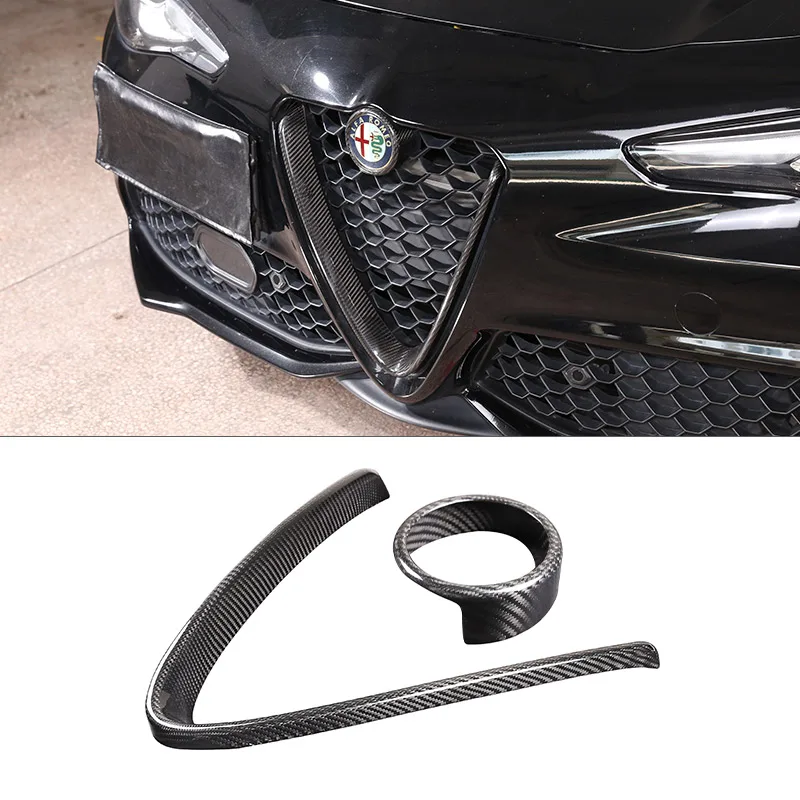 For Alfa Romeo Giulia 2017-2024 Real Carbon Fiber Car Exterior Front Grill Protective Frame Logo Circle Cover Trim
For Alfa Romeo Giulia 2017-2024 Real Carbon Fiber Car Exterior Front Grill Protective Frame Logo Circle Cover Trim