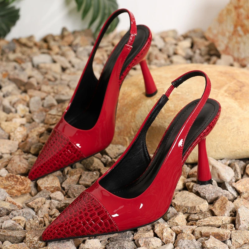 High Quality Patchwork High Heeled Sandals Women Summer Pointed Toe Shallow Back Strap Slide Sandals Banquet Party Dance Shoes
High Quality Patchwork High Heeled Sandals Women Summer Pointed Toe Shallow Back Strap Slide Sandals Banquet Party Dance Shoes