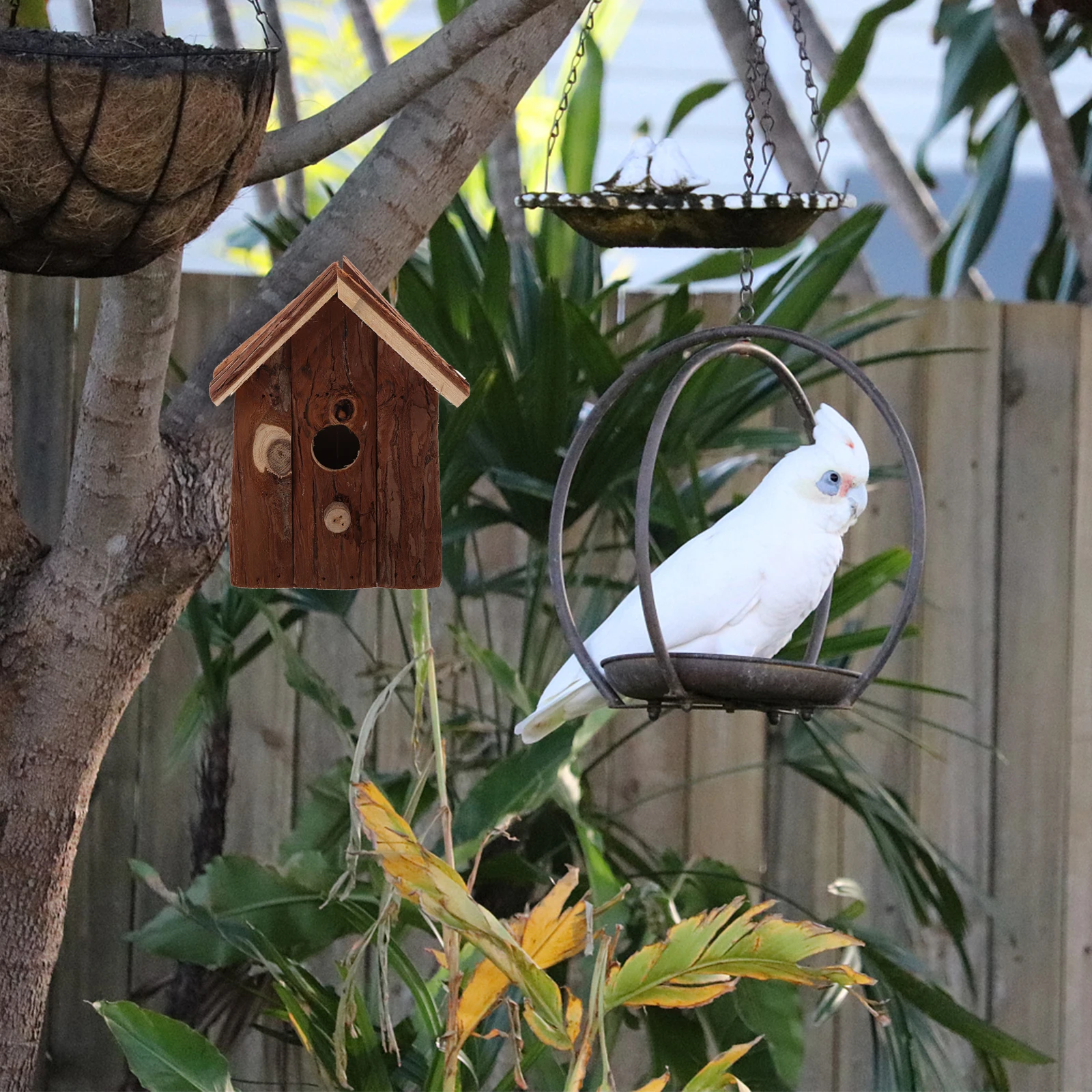 Wooden Bird House Home nament Nest Decoration Hanging Houses for Outside Garden Decor Creative Bird Nesting Box
Wooden Bird House Home nament Nest Decoration Hanging Houses for Outside Garden Decor Creative Bird Nesting Box
