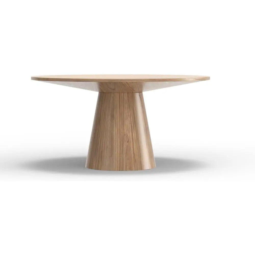 59 Natural Round Dining Table with Tapered Pedestal, Solid Rubberwood & Mindi Veneer, Seats 4-6
59 Natural Round Dining Table with Tapered Pedestal, Solid Rubberwood & Mindi Veneer, Seats 4-6