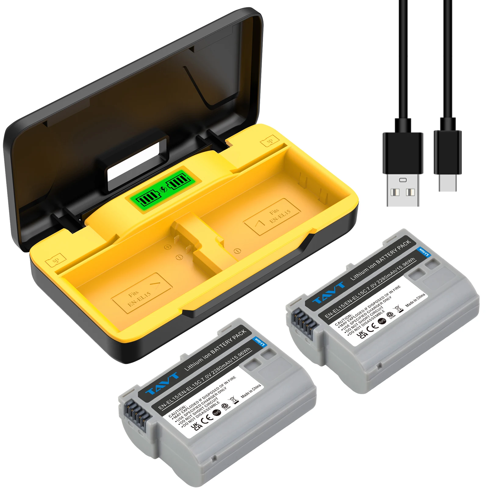 EN-EL15A EN-EL15C EL15 Battery+PD20W Charger for Nikon D500 D610 D750 D800 D810 D850 Z5 Z6 Z6 II Z7 Z7II D7000 D7100 D7200
EN-EL15A EN-EL15C EL15 Battery+PD20W Charger for Nikon D500 D610 D750 D800 D810 D850 Z5 Z6 Z6 II Z7 Z7II D7000 D7100 D7200