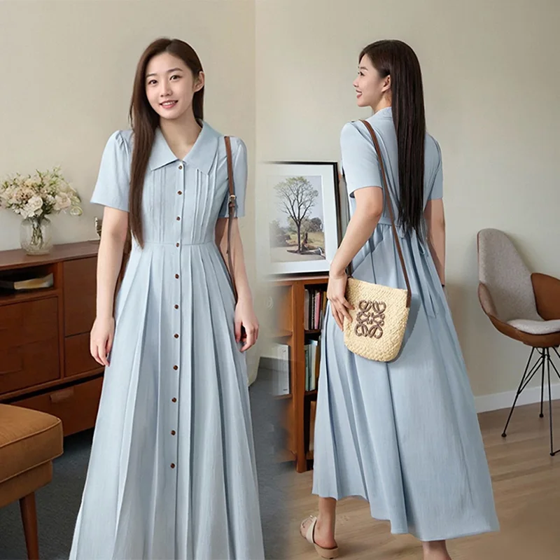 Plus size, dress looks slimming and covers flesh, loose and comfortable waist hugging long skirt 3532
Plus size, dress looks slimming and covers flesh, loose and comfortable waist hugging long skirt 3532