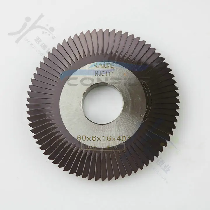 Carbide Milling Cutter for Raise 60X6X16 HSS Black Steel HJ0111 for Horizontal Key cut machine HJ0111
Carbide Milling Cutter for Raise 60X6X16 HSS Black Steel HJ0111 for Horizontal Key cut machine HJ0111
