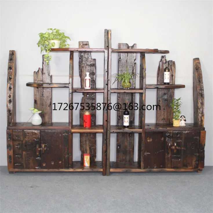 Стеллаж из старого судового дерева, ретро-полка для книг, подставка для чая, декоративная перегородка для павильона Дуобао, знаменитая витрина, антикварная полка
Стеллаж из старого судового дерева, ретро-полка для книг, подставка для чая, декоративная перегородка для павильона Дуобао, знаменитая витрина, антикварная полка